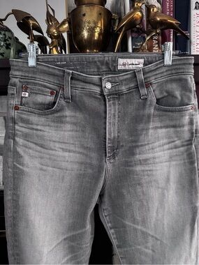 Ag Adriano Goldschmied Women’s Mari Crop Fray 31 high slim straight gray